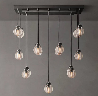 Lucent Crystal Orb Cascade Chandelier