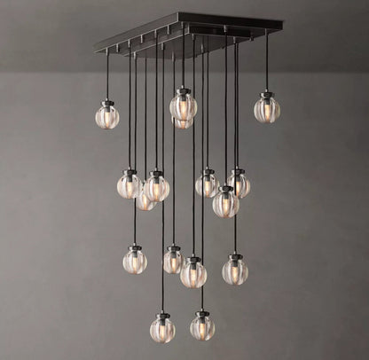 Lucent Crystal Orb Cascade Chandelier