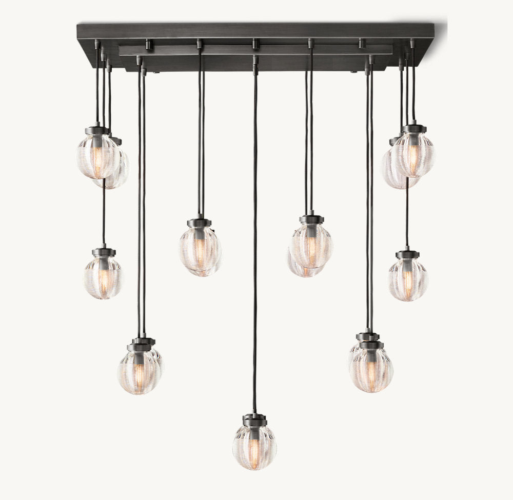 Lucent Crystal Orb Cascade Chandelier