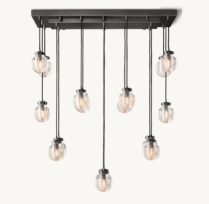 Lucent Crystal Orb Cascade Chandelier