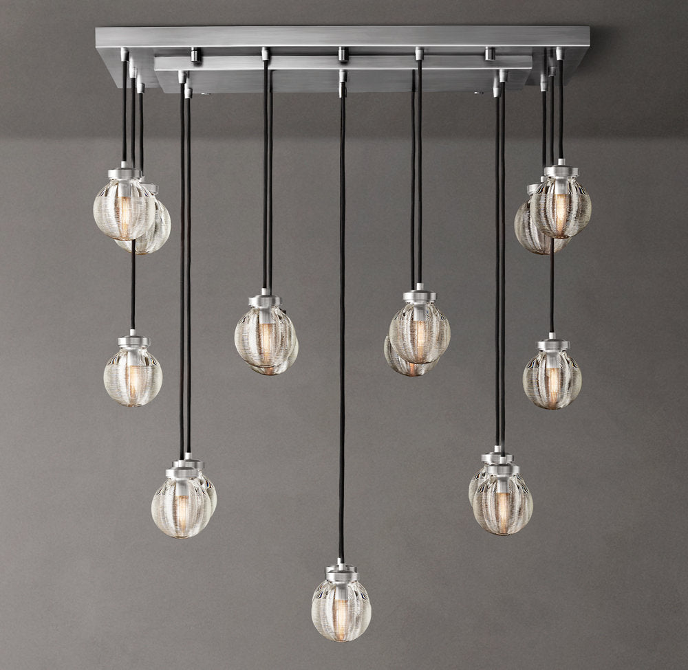 Lucent Crystal Orb Cascade Chandelier