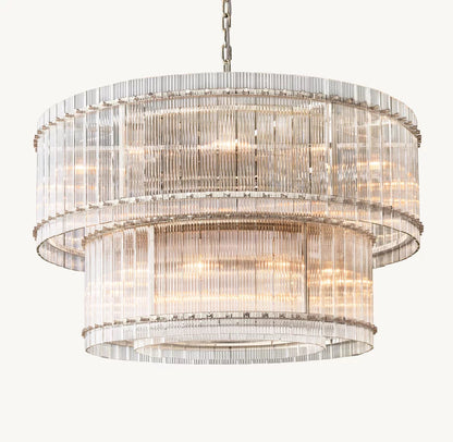 Lucent Fluted Glass Cascade Chandelier