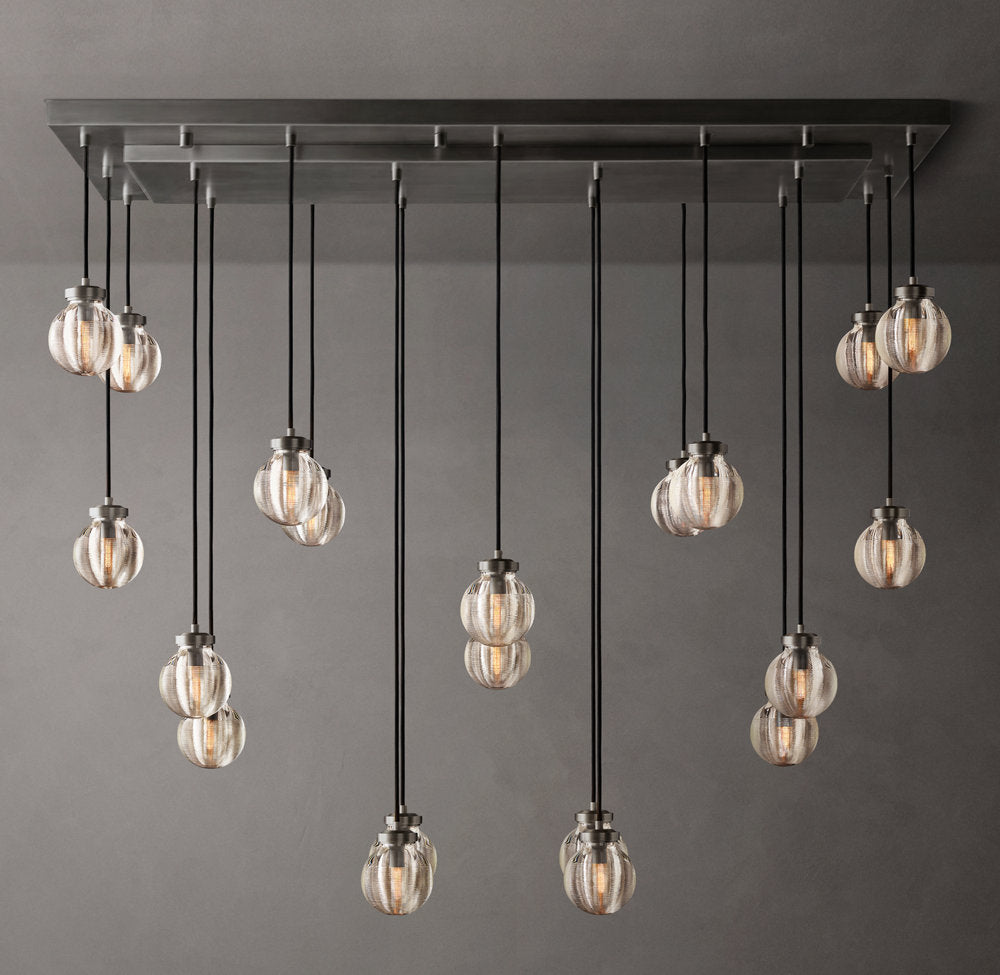 Lucienne Crystal Sphere Cascade Chandelier