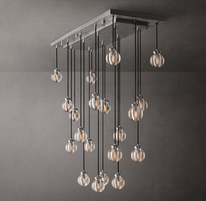 Lucienne Crystal Sphere Cascade Chandelier