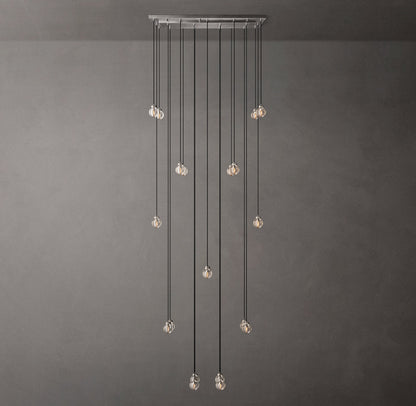 Lucienne Crystal Sphere Cascade Chandelier