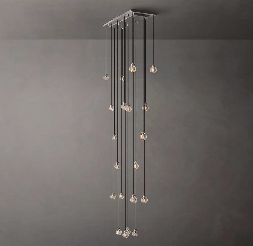 Lucienne Crystal Sphere Cascade Chandelier