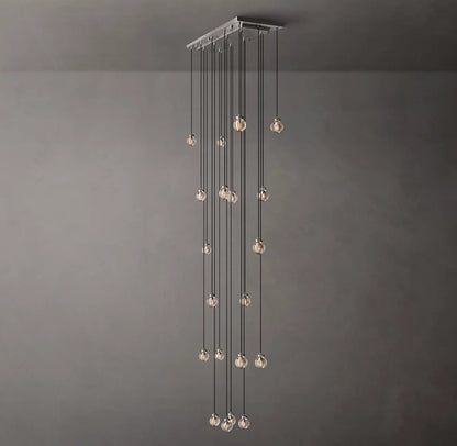 Lucienne Crystal Sphere Cascade Chandelier