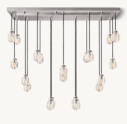 Lucienne Crystal Sphere Cascade Chandelier