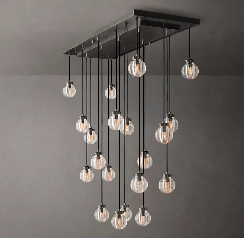 Lucienne Crystal Sphere Cascade Chandelier