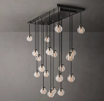 Lucienne Crystal Sphere Cascade Chandelier