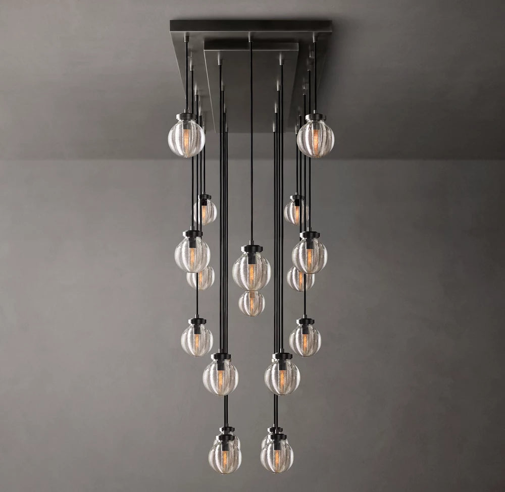 Lucienne Crystal Sphere Cascade Chandelier