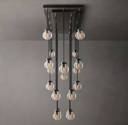 Lucienne Crystal Sphere Cascade Chandelier