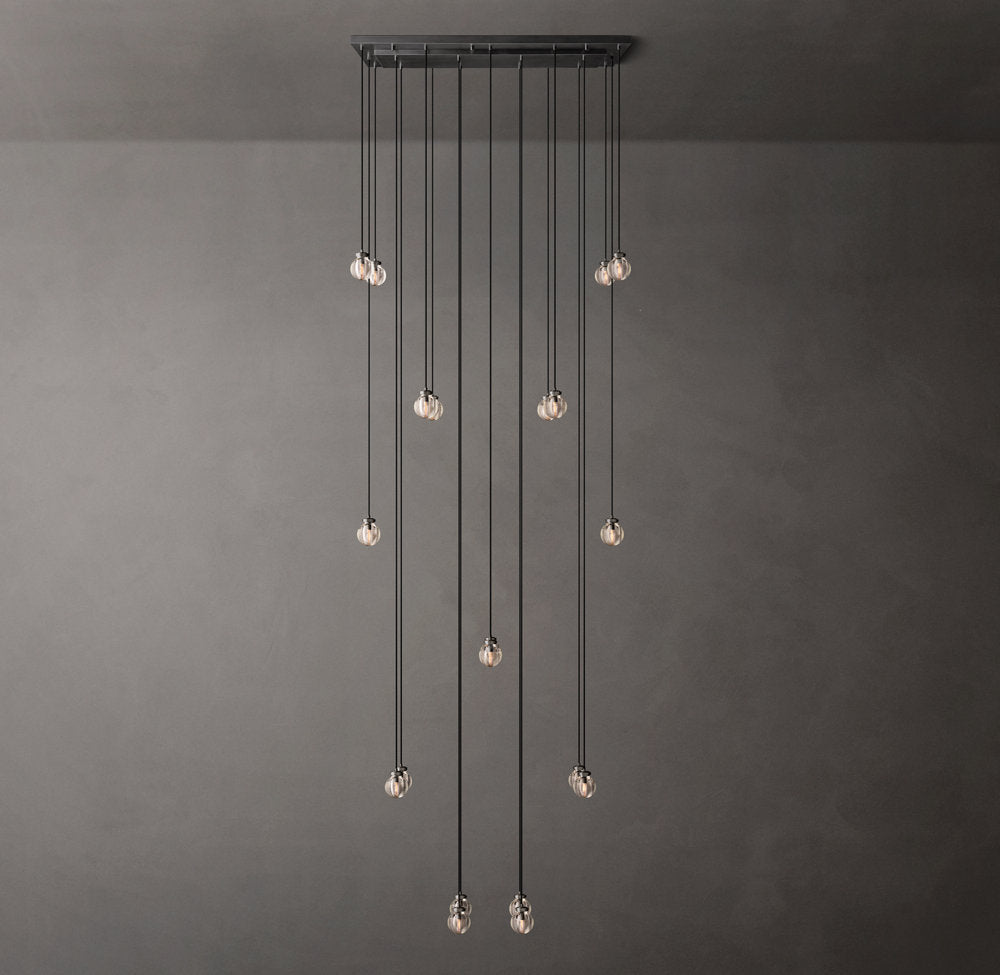 Lucienne Crystal Sphere Cascade Chandelier