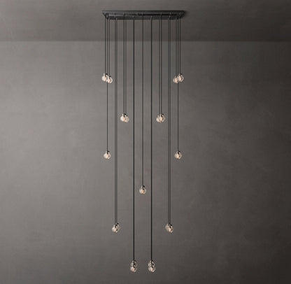 Lucienne Crystal Sphere Cascade Chandelier