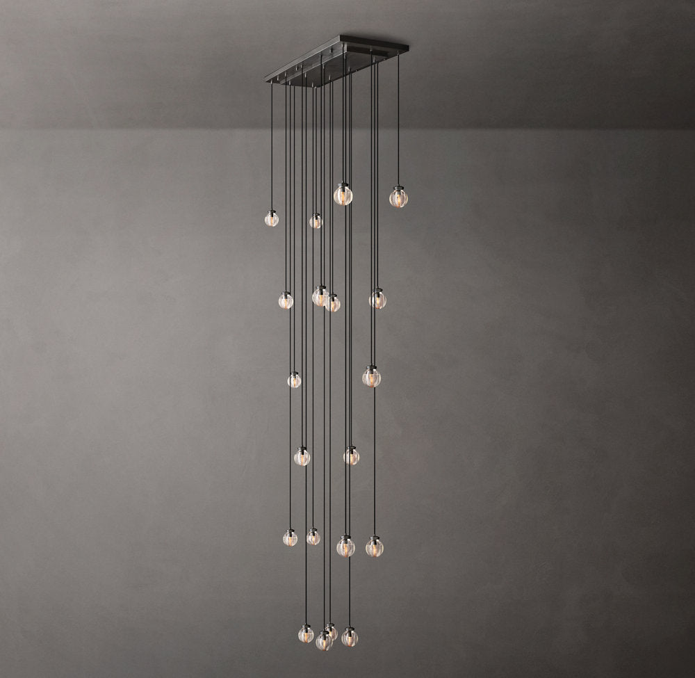 Lucienne Crystal Sphere Cascade Chandelier