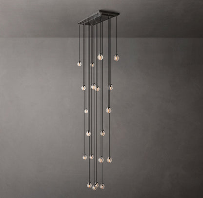 Lucienne Crystal Sphere Cascade Chandelier