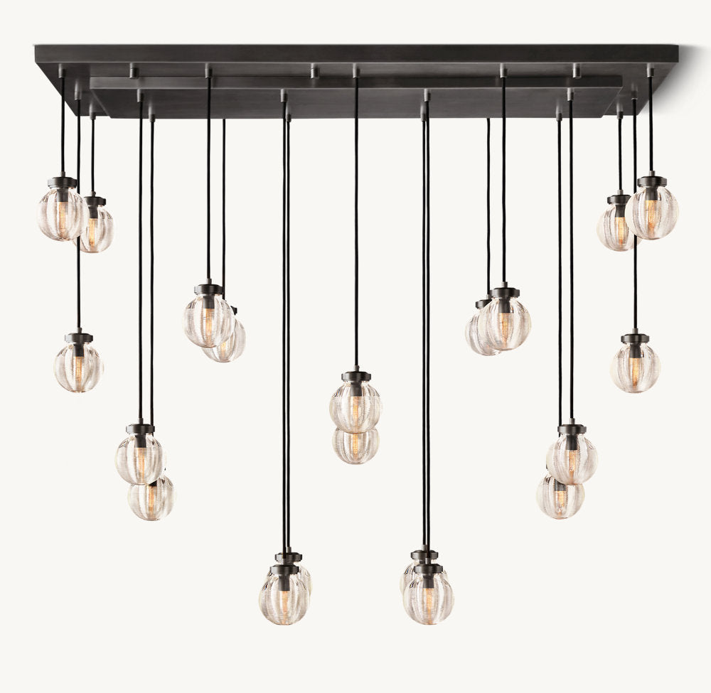 Lucienne Crystal Sphere Cascade Chandelier
