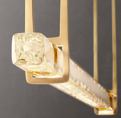 Luminara Crystal Bar LED Island Chandelier