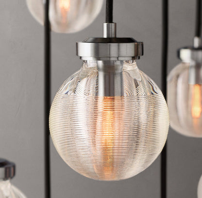 Lustria Suspended Crystal Pearl Chandelier