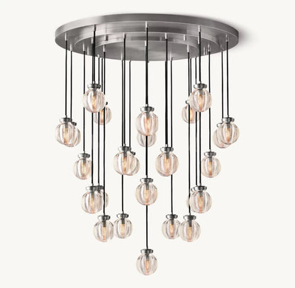 Lustria Suspended Crystal Pearl Chandelier