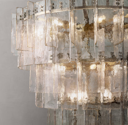 Marcelline Rippled Glass Cascade Chandelier