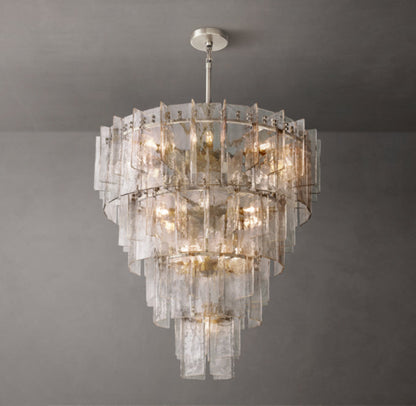 Marcelline Rippled Glass Cascade Chandelier