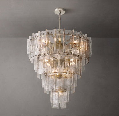 Marcelline Rippled Glass Cascade Chandelier