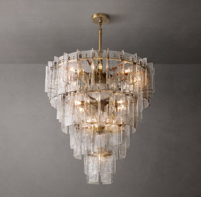 Marcelline Rippled Glass Cascade Chandelier
