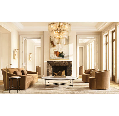 Marcelline Rippled Glass Cascade Chandelier