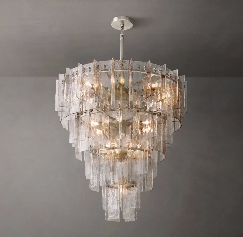 Marcelline Rippled Glass Cascade Chandelier