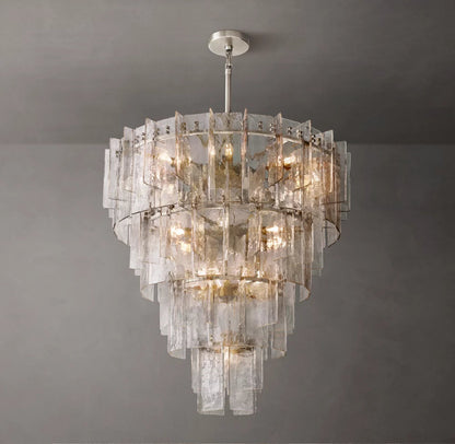 Marcelline Rippled Glass Cascade Chandelier