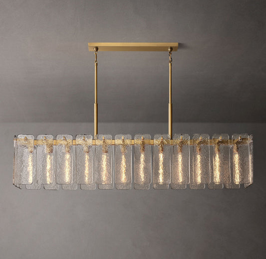Marielle Rippled Glass Island Chandelier