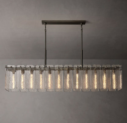 Marielle Rippled Glass Island Chandelier