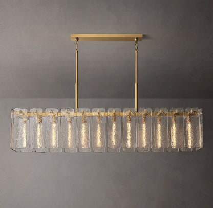 Marielle Rippled Glass Island Chandelier