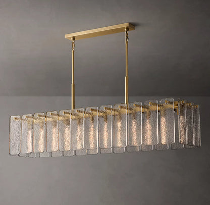 Marielle Rippled Glass Island Chandelier