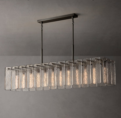 Marielle Rippled Glass Island Chandelier