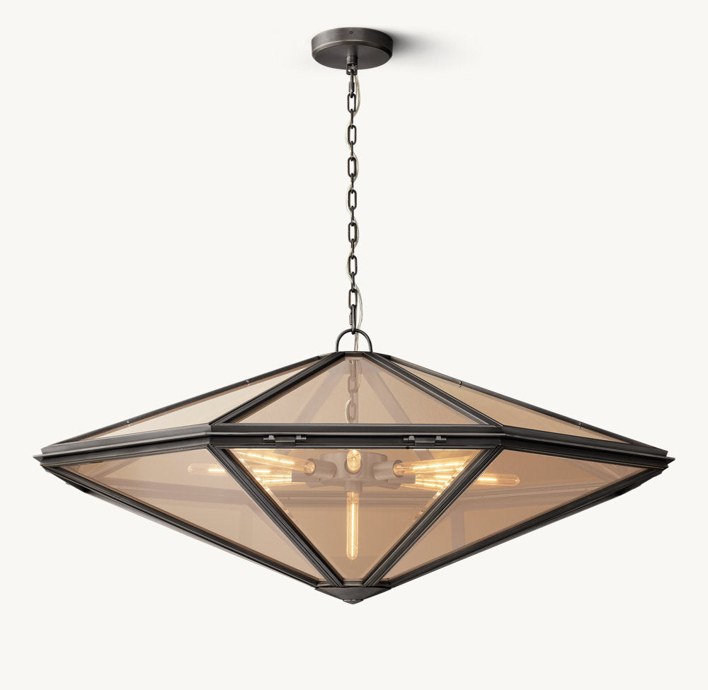 Maris Rope-Suspended Glass Chandelier