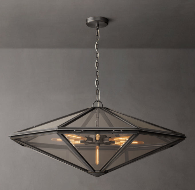Maris Rope-Suspended Glass Chandelier