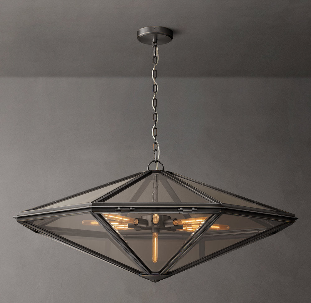Maris Rope-Suspended Glass Chandelier