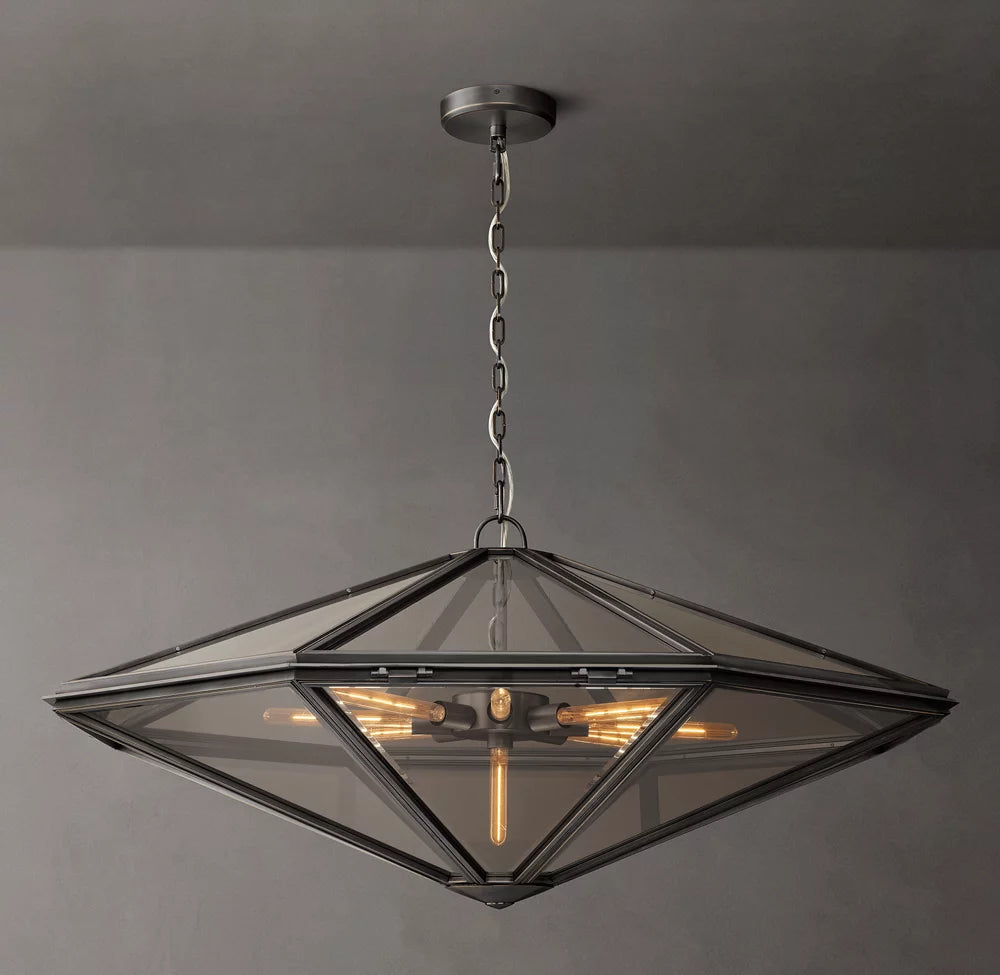 Maris Rope-Suspended Glass Chandelier