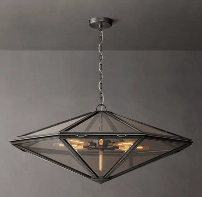Maris Rope-Suspended Glass Chandelier