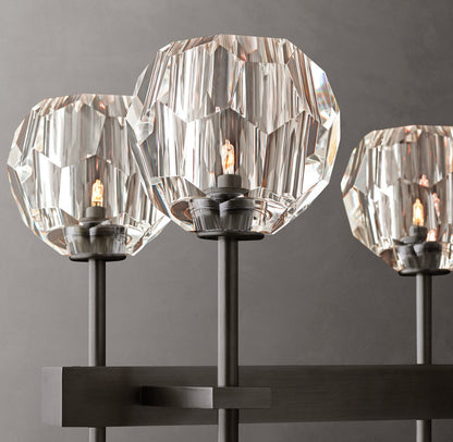 Meridian Twin-Row Crystal Island Chandelier