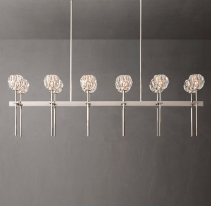 Meridian Twin-Row Crystal Island Chandelier