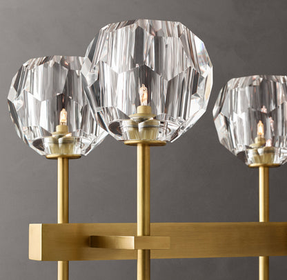 Meridian Twin-Row Crystal Island Chandelier