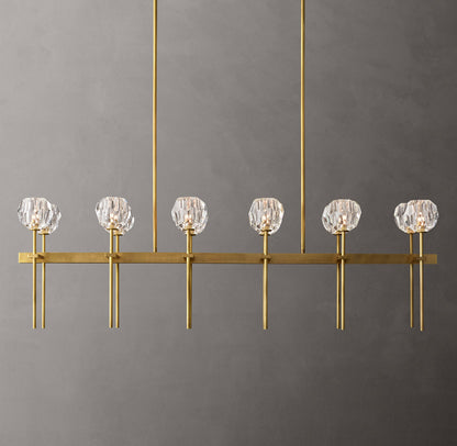 Meridian Twin-Row Crystal Island Chandelier