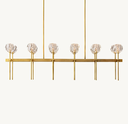 Meridian Twin-Row Crystal Island Chandelier