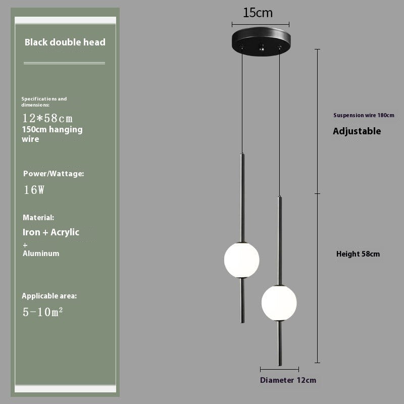 Modern Acrylic Bedside Pendant Light