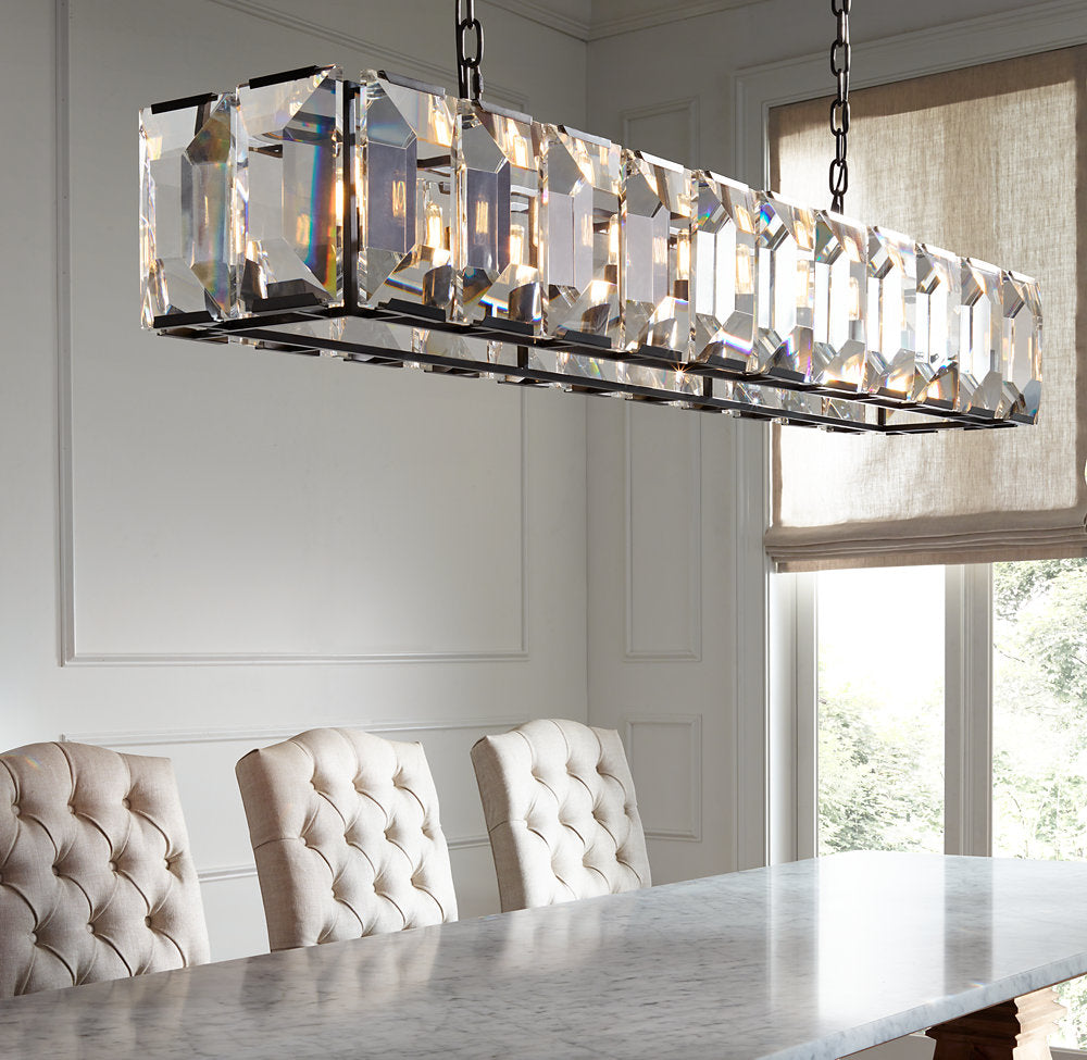 Monarch Crystal Prism Rectangular Chandelier