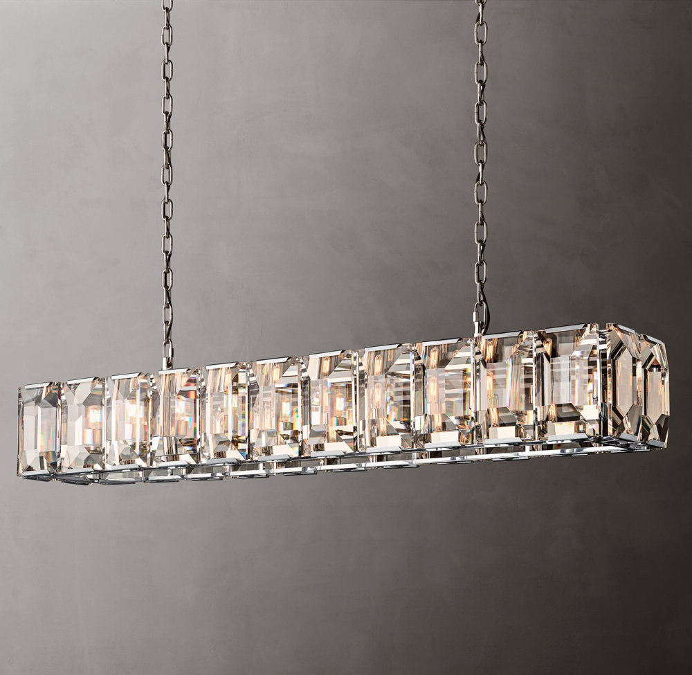 Monarch Crystal Prism Rectangular Chandelier