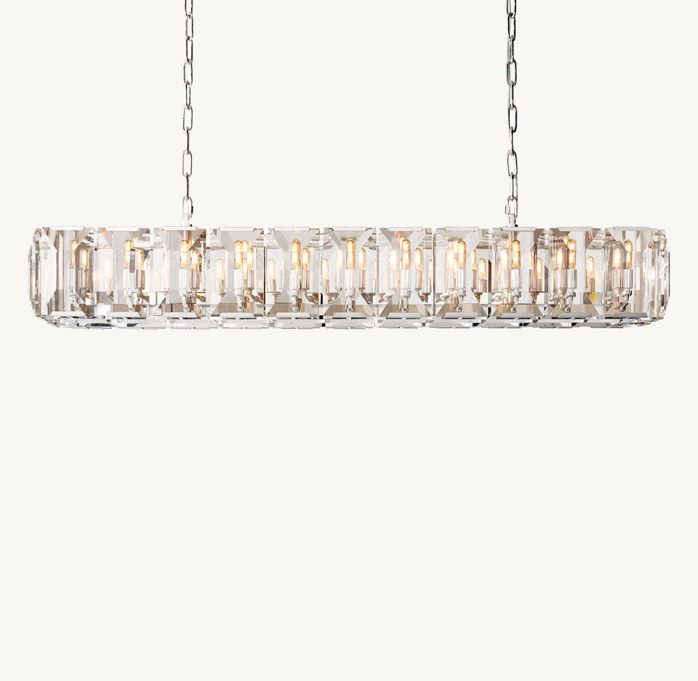 Monarch Crystal Prism Rectangular Chandelier